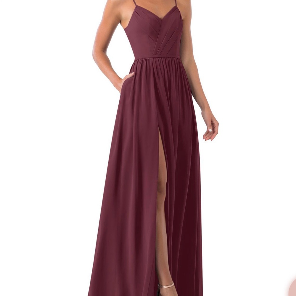 AZAZIE CORA bridesmaid dress Cabernet